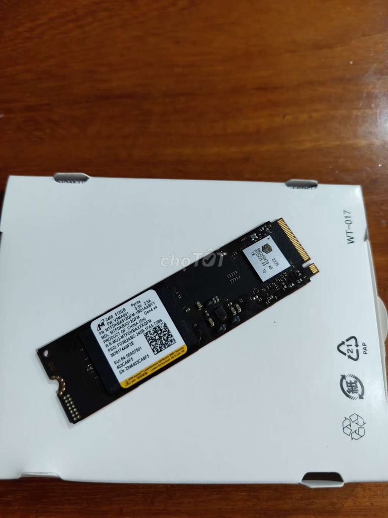 Ổ cứng SSD Micron 2400 512GB Gen4x4 Mới. Mua bán Linh kiện (RAM, Card...) tại Thành phố Thủ Đức Tp Hồ Chí Minh được đăng bởi Đinh Quân hình 1