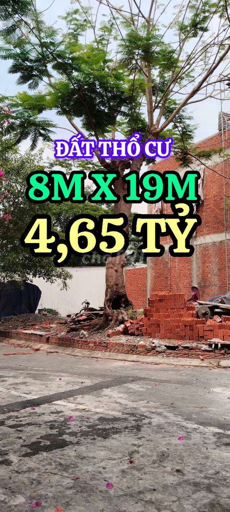 BÁN ĐẤT THỔ CƯ, XÃ BÀ ĐIỂM 8M X 19M