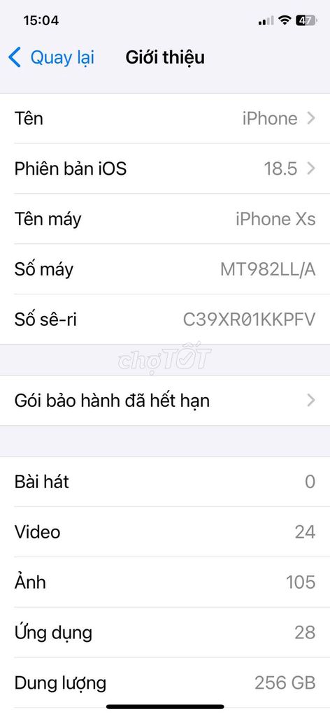 iPhone Xs 256GB. Mua bán Điện thoại tại Huyện Cẩm Mỹ Đồng Nai được đăng bởi Trần Bình hình 1