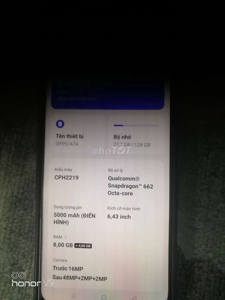 Oppo A74 8GB/128GB.. Mua bán Điện thoại tại Quận Cẩm Lệ Đà Nẵng được đăng bởi Đỗhưutâm hình 1