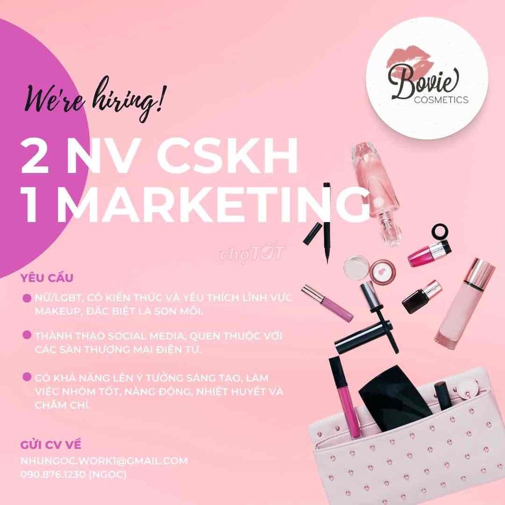 Tuyển NV Marketing + NV CSKH