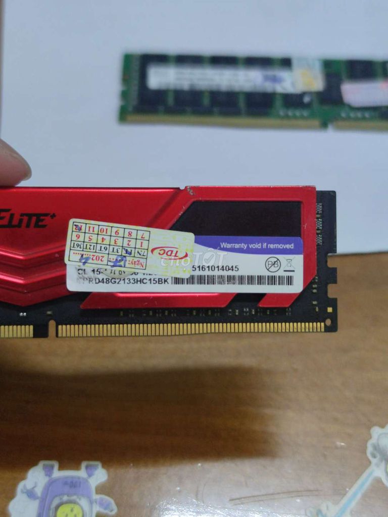 RAM DDR4 Team Elite+ 8GB Bus 2133 Tản Đỏ - Tốt. Mua bán Linh kiện (RAM, Card...) tại Thành phố Kon Tum Kon Tum được đăng bởi Phạm Sơn hình 1