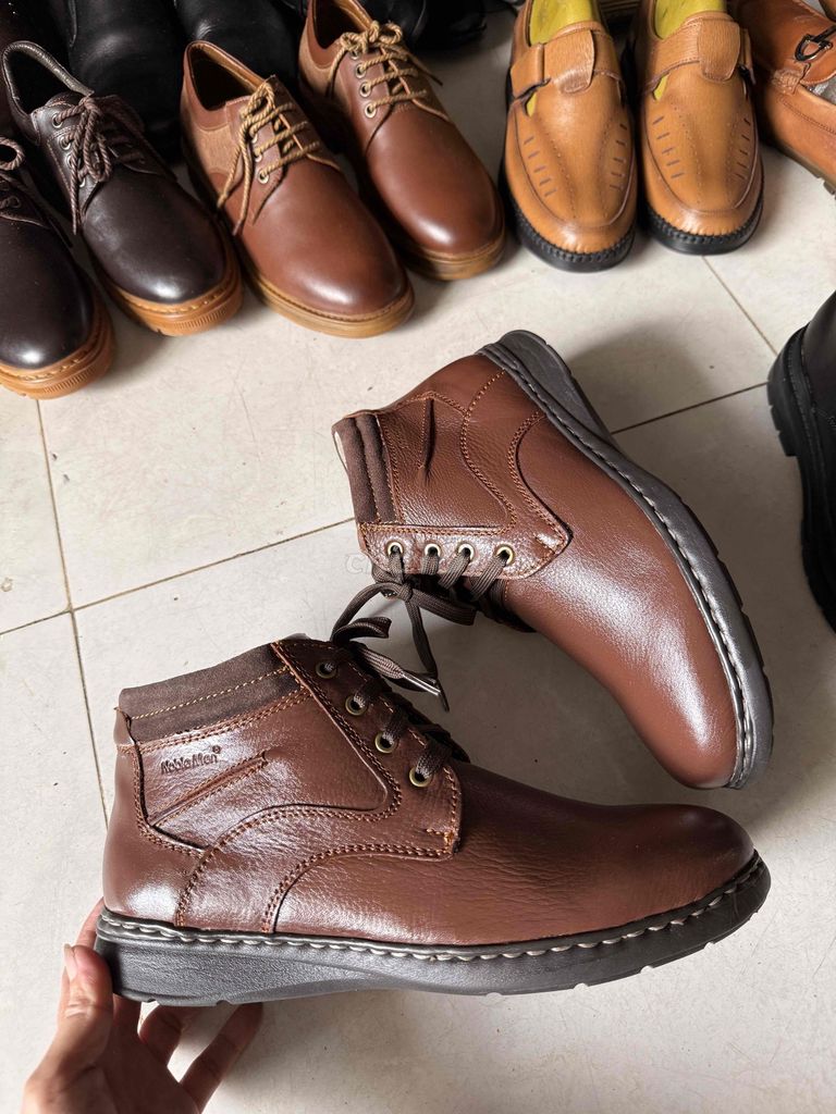 Giày cao cổ Nam Da thật Nâu bò Size 42-44 Mới đẹp. Mua bán Giày dép tại Huyện Bình Chánh Tp Hồ Chí Minh được đăng bởi Kim loan hình 1