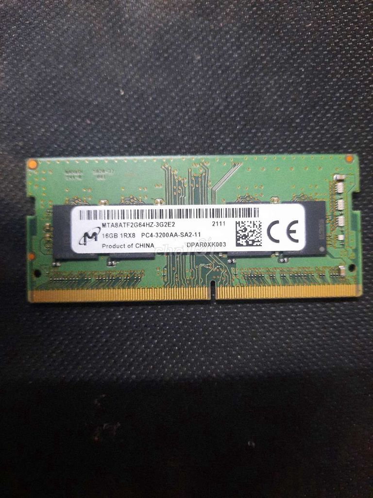RAM Micron 16GB DDR4 3200MHz. Mua bán Linh kiện (RAM, Card...) tại Huyện Xuân Lộc Đồng Nai được đăng bởi Khang Tran hình 1