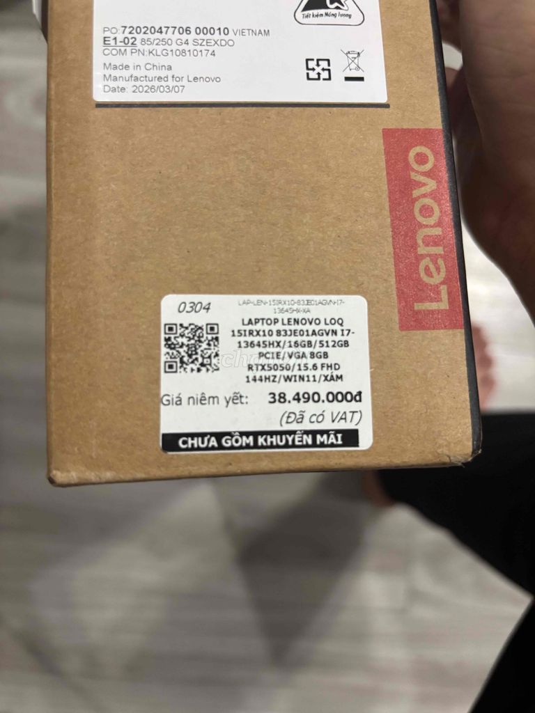 Lenovo LOQ 15IRH10 i7-13645HX 15.6 inch 16GB/512GB. Mua bán Laptop tại Quận Bình Thạnh Tp Hồ Chí Minh được đăng bởi bình em hình 1