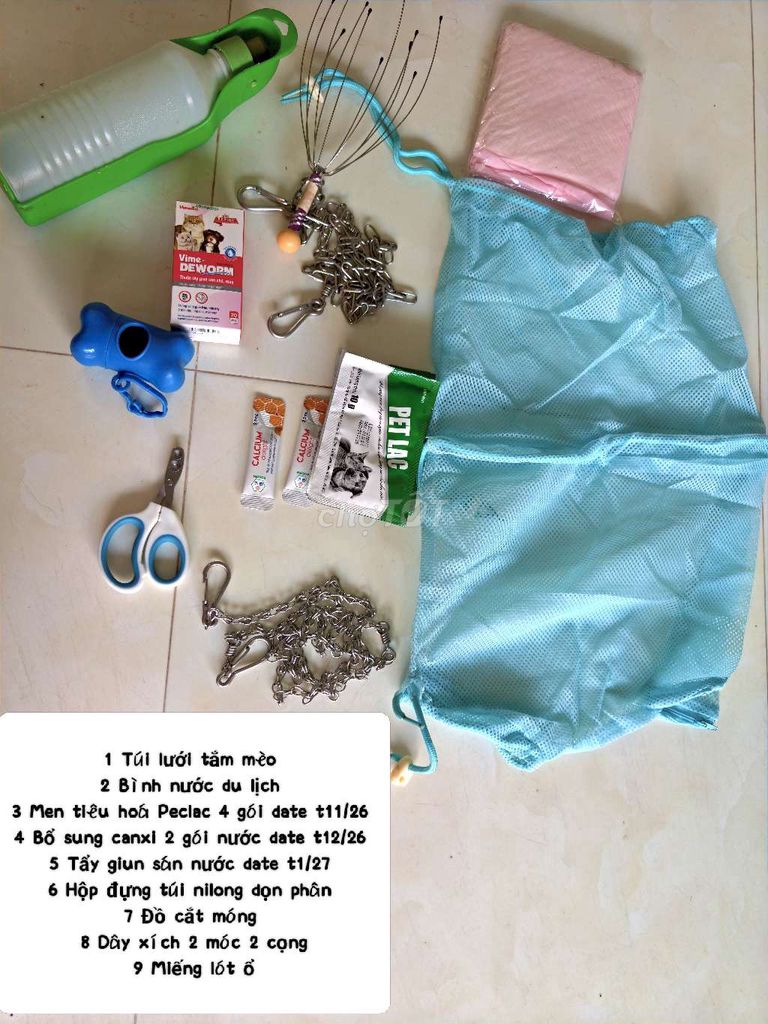 Túi lưới tắm mèo màu xanh. Mua bán Phụ kiện, Thức ăn, Dịch vụ tại Quận Bình Thuỷ Cần Thơ được đăng bởi Ella Lương hình 1