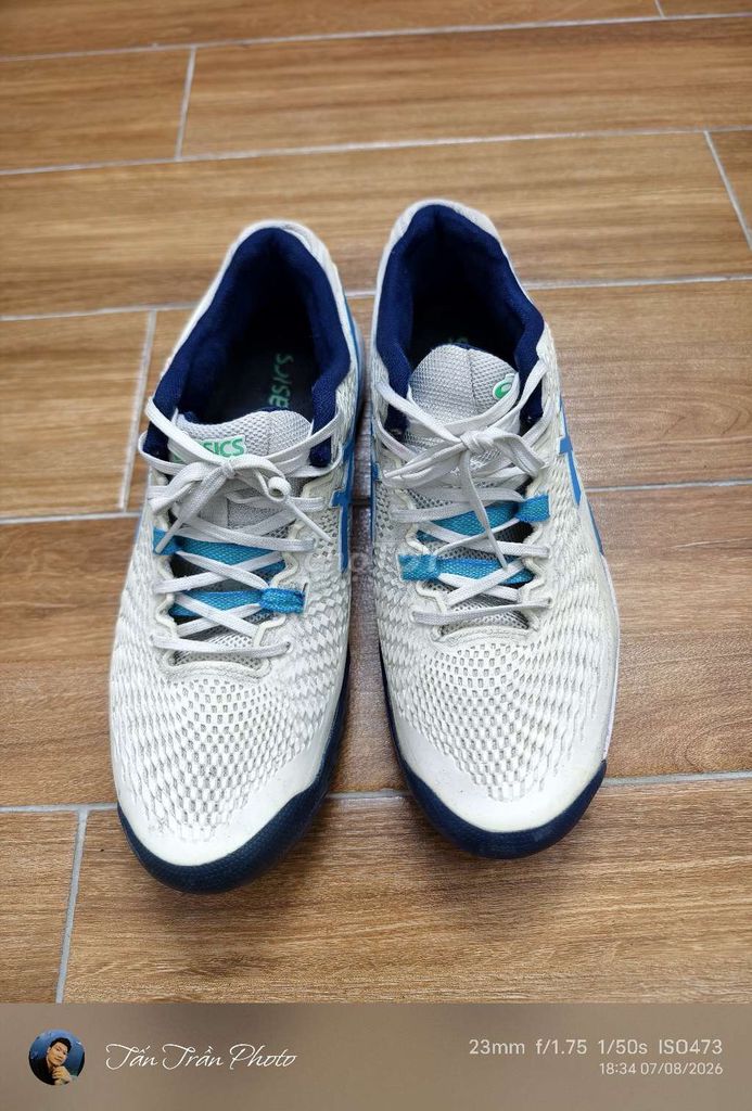 Giày tennis Asics Gel 9 Nam Trắng, xanh dương 45. Mua bán Giày dép tại Huyện An Dương Hải Phòng được đăng bởi QT Store hình 1
