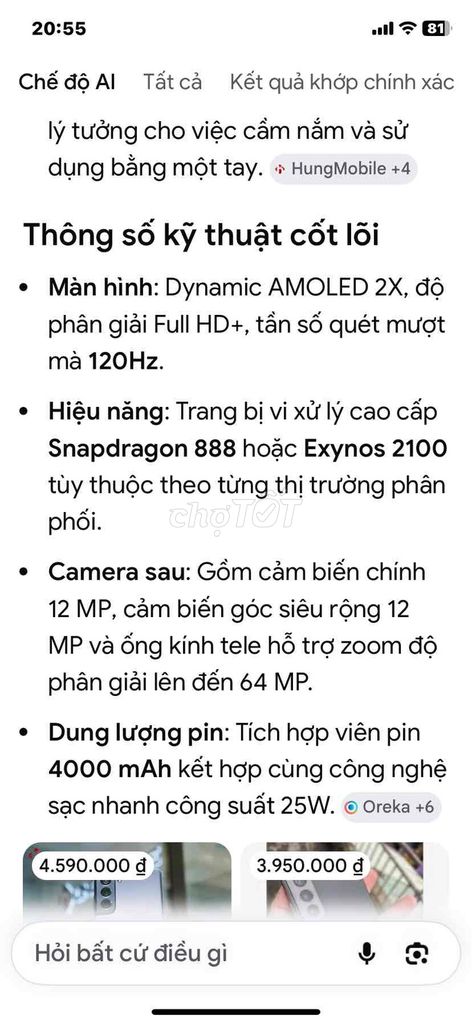 Samsung Galaxy S21 5G Xám đậm. Mua bán Điện thoại tại Quận 7 Tp Hồ Chí Minh được đăng bởi Nguyễn Nam Tiến hình 1