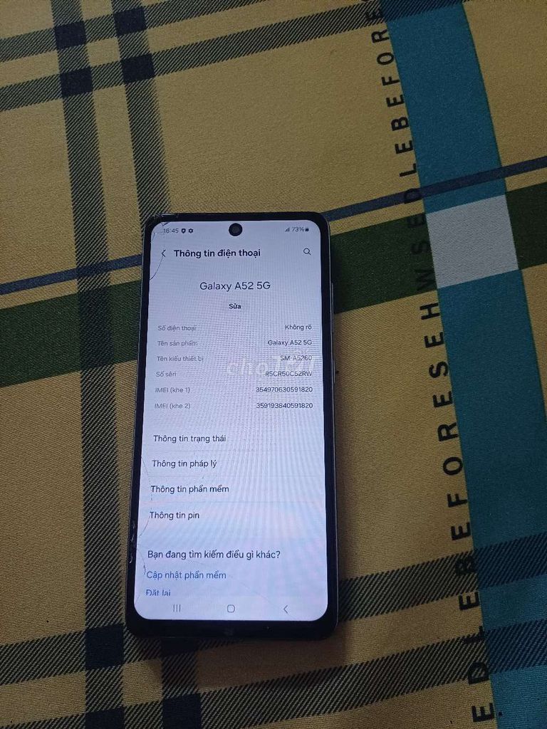 Samsung Galaxy A52 5G Xanh dương. Mua bán Điện thoại tại Thành phố Thủ Đức Tp Hồ Chí Minh được đăng bởi Tuân lương hình 1