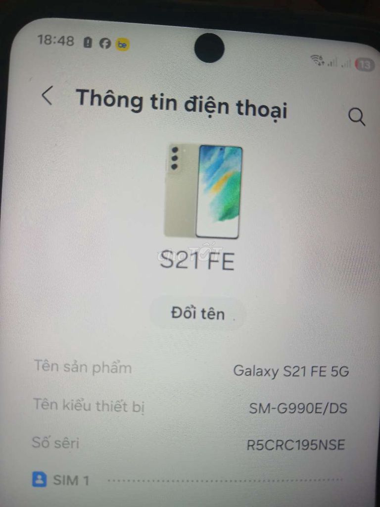 Samsung Galaxy S21 FE 5G 128GB Xám. Mua bán Điện thoại tại Quận Gò Vấp Tp Hồ Chí Minh được đăng bởi hoang phong hình 1