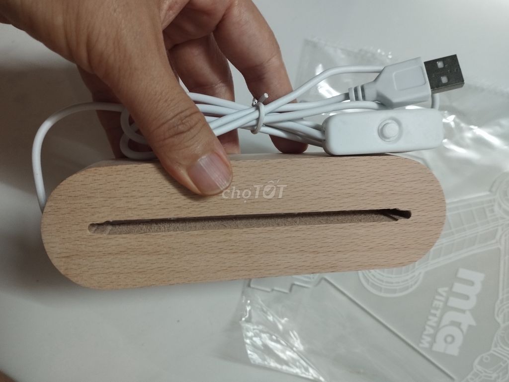 Đèn ngủ 3D Gỗ Acrylic Vàng USB. Mua bán Đèn tại Quận 8 Tp Hồ Chí Minh được đăng bởi Chị hạnh hình 1