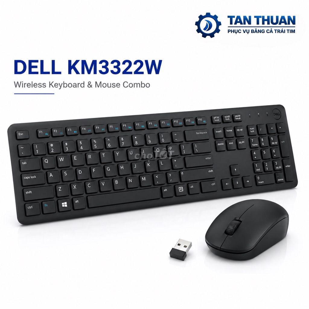 Bộ bàn phím chuột Dell KM3322W Đen Không dây. Mua bán Phụ kiện (Màn hình, Chuột...) tại Huyện Nhà Bè Tp Hồ Chí Minh được đăng bởi Điện Tử Tân Nguyễn hình 1