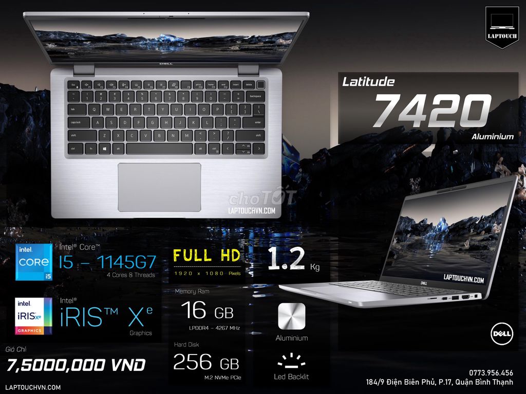 Dell Latitude 7420 [ Aluminium ]. Mua bán Laptop tại Quận Bình Thạnh Tp Hồ Chí Minh được đăng bởi Cửa Hàng Máy Tính Laptouch VN hình 1