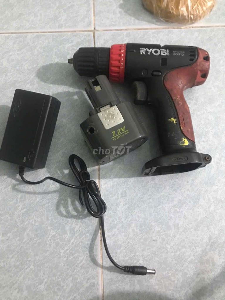 Khoan pin ryobi 7,2v sống về đóng pin lại là dùng