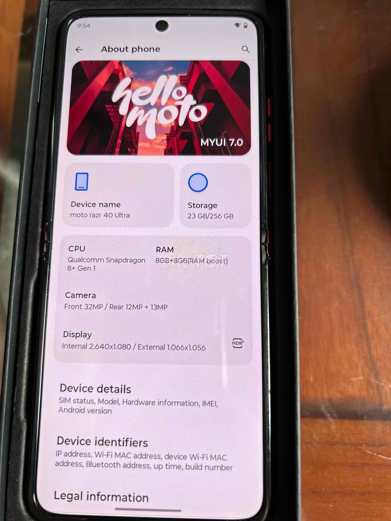 Motorola Razr 40 Ultra 256GB Đỏ. Mua bán Điện thoại tại Huyện Sông Lô Vĩnh Phúc được đăng bởi Ân Trần Hoàng hình 1