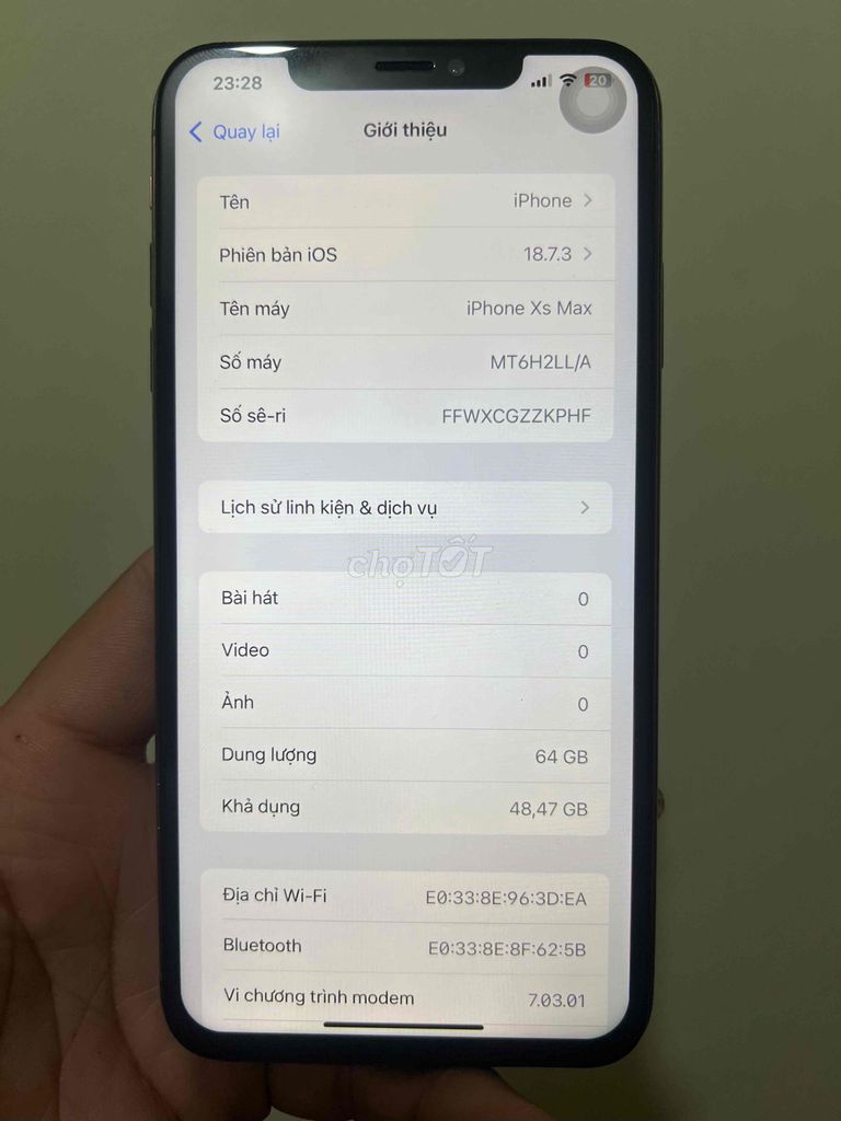 iPhone Xs Max 64GB Trắng Đã sử dụng. Mua bán Điện thoại tại Huyện Yên Phong Bắc Ninh được đăng bởi sơn hình 1