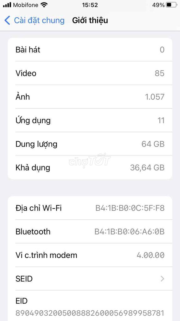 Main iphone SE 2020 full vân 64g fix QT full