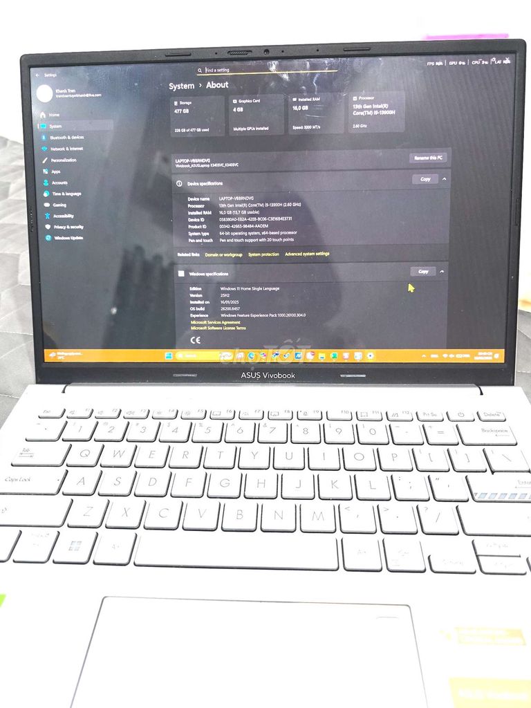 Asus Vivobook Pro 14X OLED Core i9, 16GB, SSD512GB. Mua bán Laptop tại Huyện Cao Lãnh Đồng Tháp được đăng bởi Khanh Tran hình 1