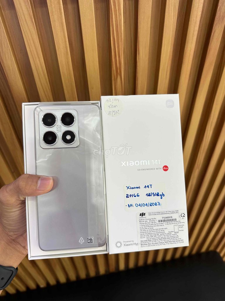Xiaomi 14T 512GB Xám. Mua bán Điện thoại tại Quận 8 Tp Hồ Chí Minh được đăng bởi Lê Đặng Minh Khang hình 1