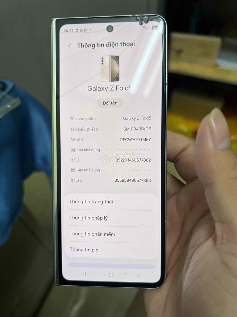 Samsung Z Fold5 256GB Vàng Bán Xác. Mua bán Điện thoại tại Quận 6 Tp Hồ Chí Minh được đăng bởi Hồng giòn hình 1