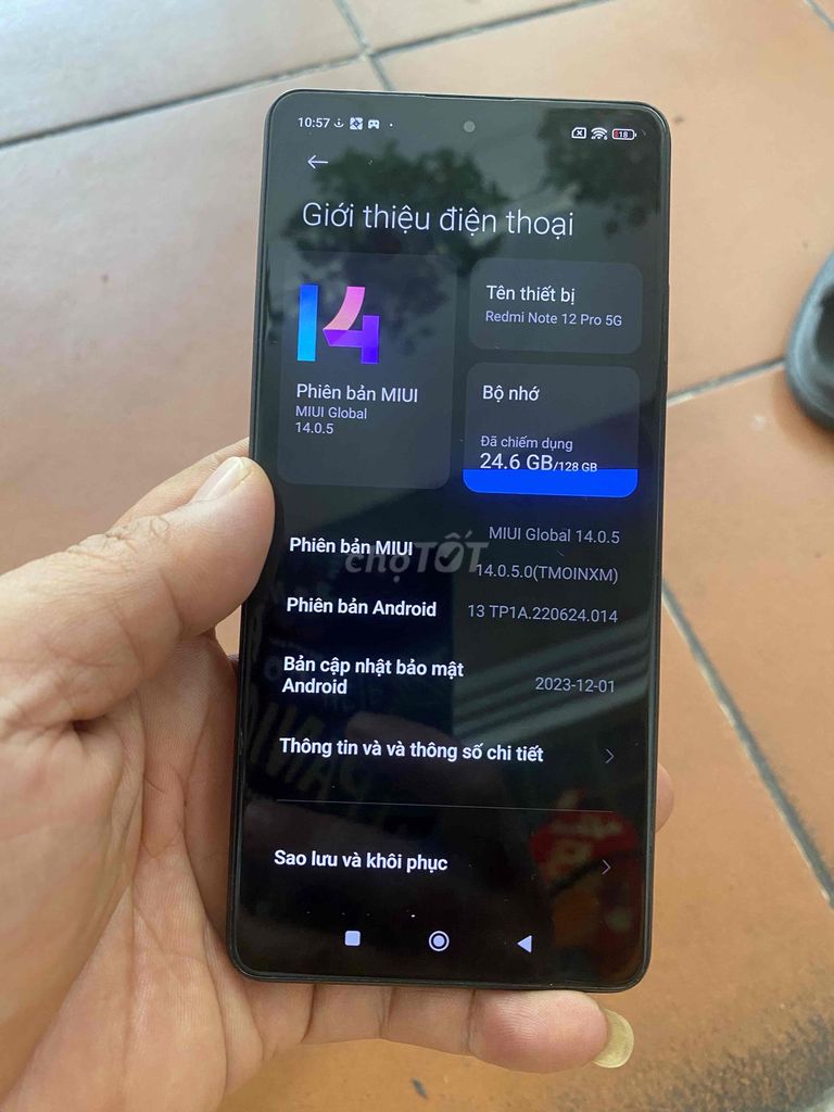 Xiaomi Redmi Note 12 Pro 5G 8GB/128GB Đen. Mua bán Điện thoại tại Thành phố Thủ Đức Tp Hồ Chí Minh được đăng bởi ThanhThan Tran hình 1