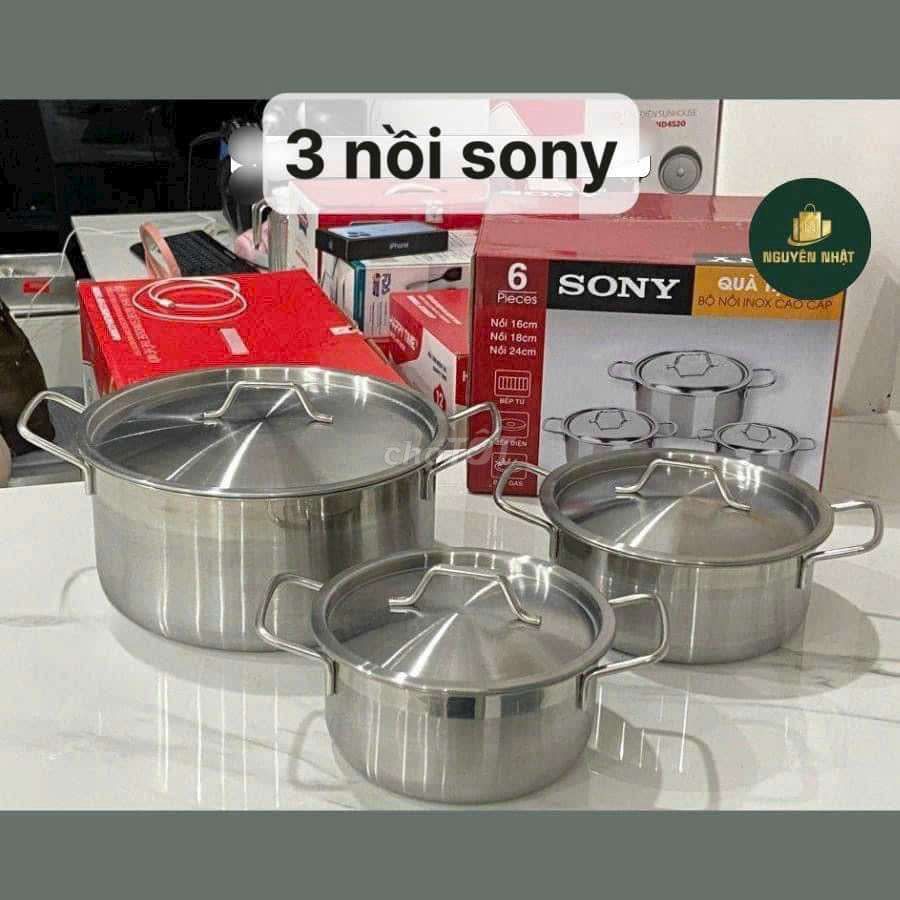 BỘ 3 NỒI SONY INOX