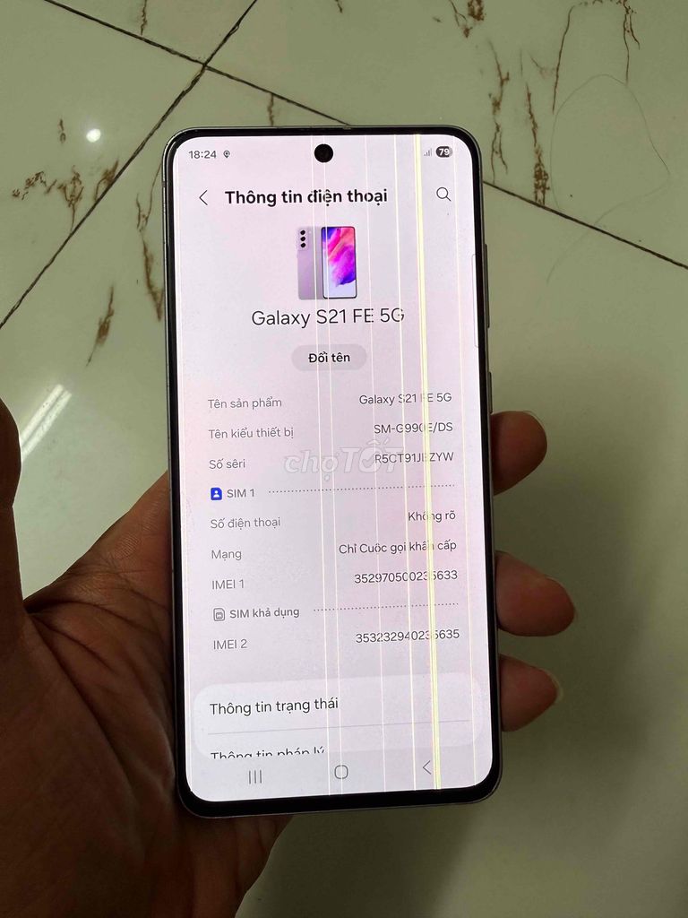 Bán Samsung S21FE ram8/128 zin kẻ màn. Mua bán Điện thoại tại Quận Hà Đông Hà Nội được đăng bởi Mạnh Mobile hình 1