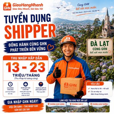 TUYỂN SHIPPER DI LINH - ĐỨC TRỌNG