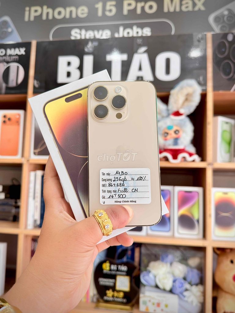 Apple iPhone 14 Pro 256GB Vàng (Có Khe Sim). Mua bán Điện thoại tại Thành phố Long Xuyên An Giang được đăng bởi Bi Táo Store hình 1