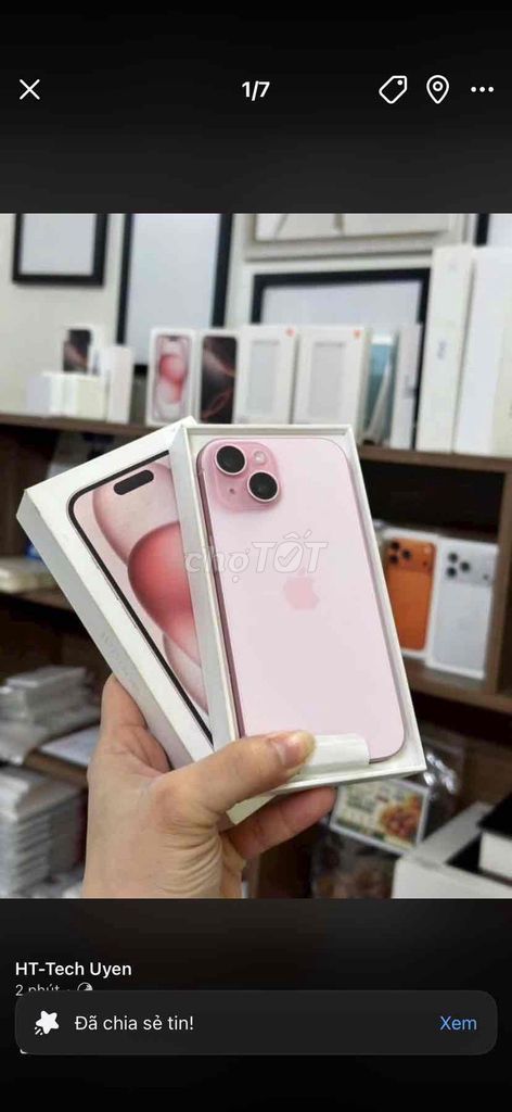 Apple iPhone 15 128GB Hồng VN/A. Mua bán Điện thoại tại Thành phố Biên Hòa Đồng Nai được đăng bởi Uyên Phạm hình 1
