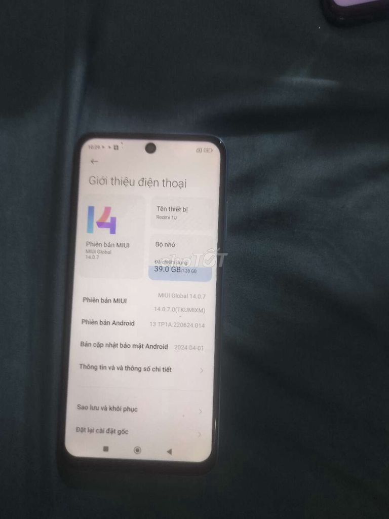 Xiaomi Redmi 10 128GB Xanh lam. Mua bán Điện thoại tại Quận Nam Từ Liêm Hà Nội được đăng bởi Như Tâm hình 1