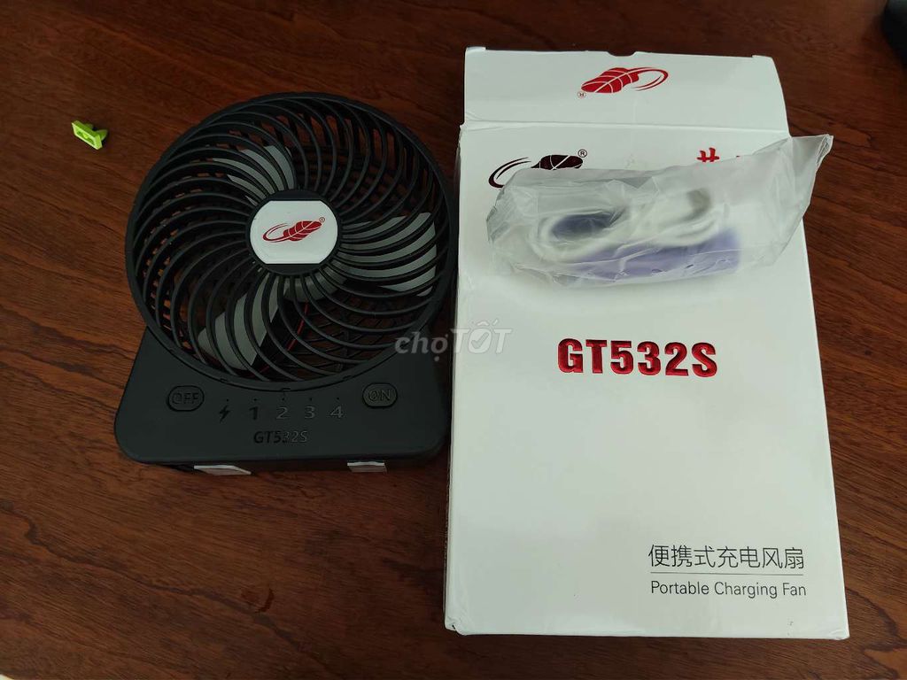 Quạt sạc mini GT532S Đen, Trắng. Mua bán Quạt tại Huyện Phú Xuyên Hà Nội được đăng bởi Trung Tran hình 1