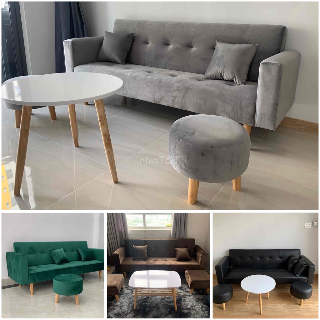 BỘ GHẾ SOFA GIA ĐÌNH NHỎ GỌN 2 IN 1   Giá: 3TR7