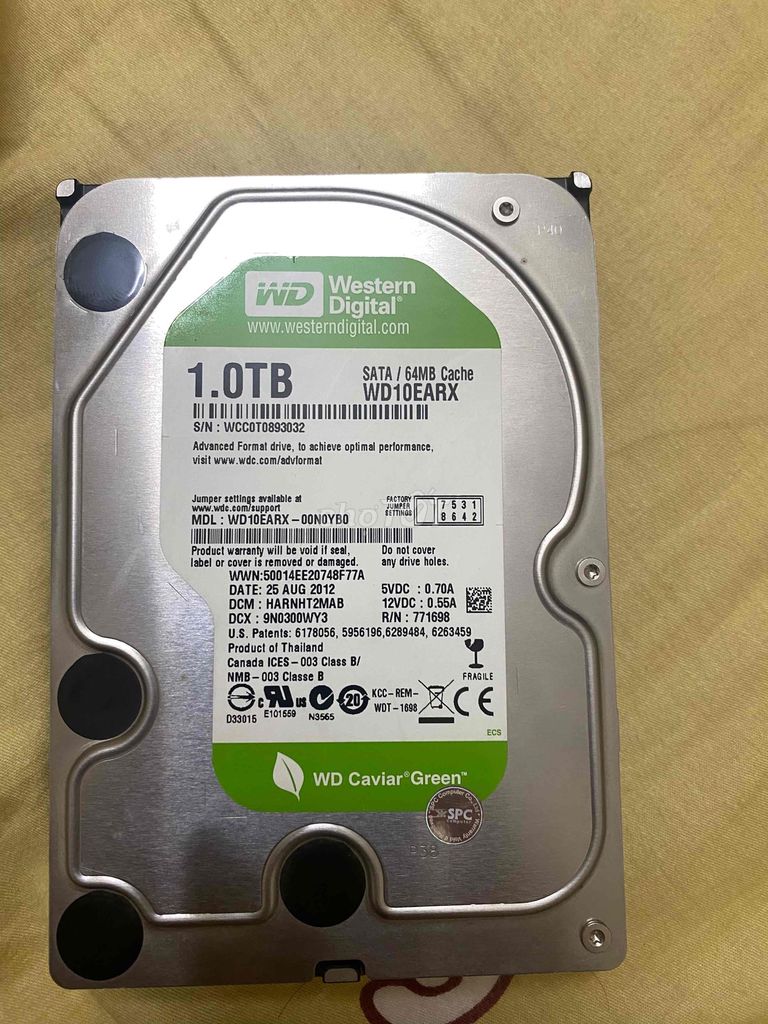 Ổ cứng Western Digital Caviar Green 1TB 64MB cache. Mua bán Linh kiện (RAM, Card...) tại Quận Đống Đa Hà Nội được đăng bởi T A hình 1