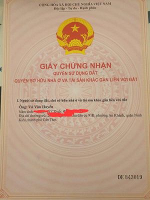 Bán nền Khu Đô Thị Mới Hồng phát, An Bình, Cần thơ