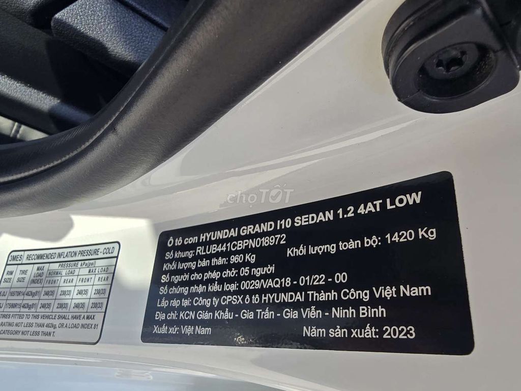 HYUNDAI I10 1.2L SX 2023 AT 44000KM BẢO HÀNH 1NAM. Mua bán Ô tô tại Quận Bình Tân Tp Hồ Chí Minh được đăng bởi Lê Tử can  hình 10