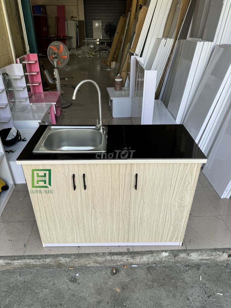 Tủ bếp mini Nhựa Đài Loan Vân gỗ 1m. Mua bán Tủ, kệ gia đình tại Thành phố Thủ Đức Tp Hồ Chí Minh được đăng bởi Nội Thất Quang Hùng hình 1