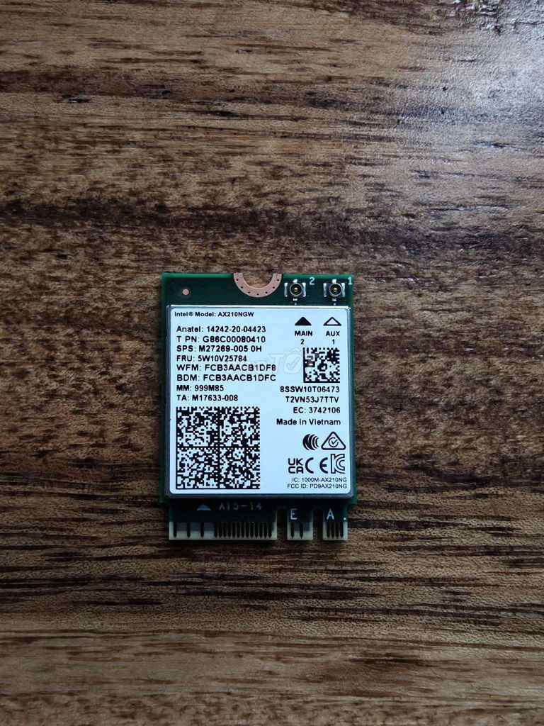 Card WiFi Intel AX210NGW M.2 WiFi 6E. Mua bán Linh kiện (RAM, Card...) tại Thành phố Thuận An Bình Dương được đăng bởi Minh Do hình 1