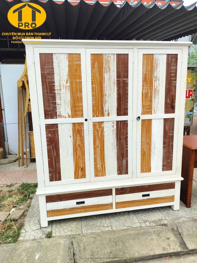 Tủ quần áo Gỗ thông 155x57x180cm. Mua bán Tủ, kệ gia đình tại Quận Ngũ Hành Sơn Đà Nẵng được đăng bởi Đồ Cũ TTpro hình 1