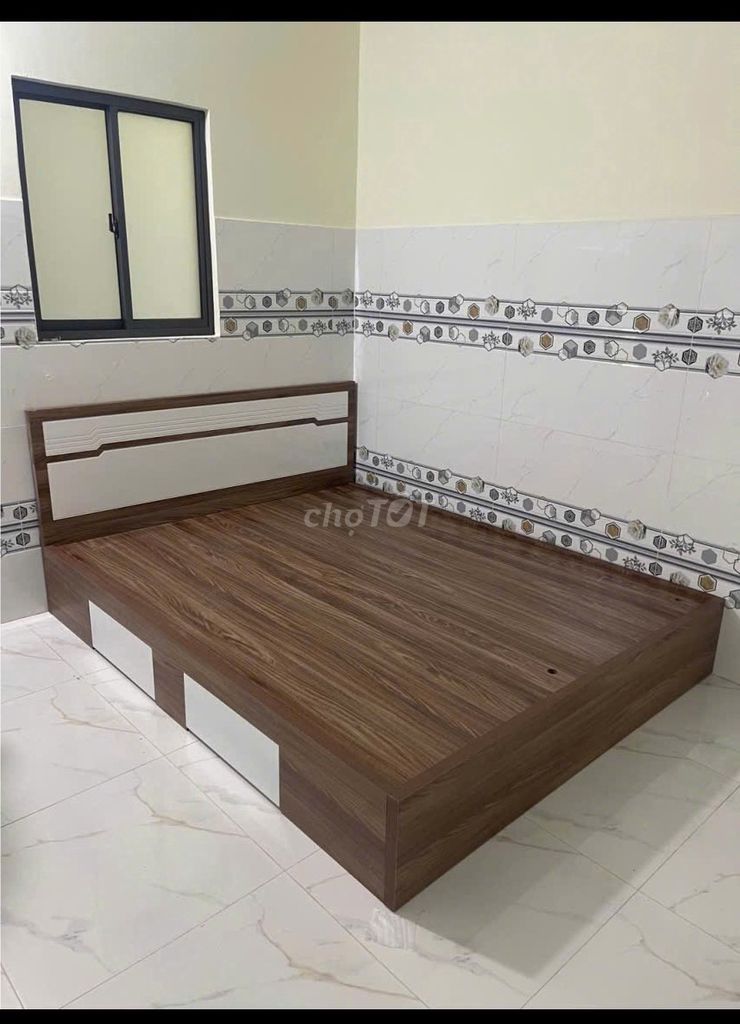 Giường ngủ gỗ MDF 1m6 x 2m 2 hộp kéo. Mua bán Giường, chăn ga gối nệm tại Thành phố Biên Hòa Đồng Nai được đăng bởi Phương hoa hình 1