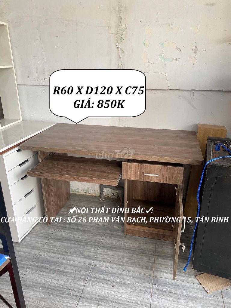 BÀN LÀM VIỆC & BÀN 60X120 NÂU GỖ & BÀN VĂN PHÒNG