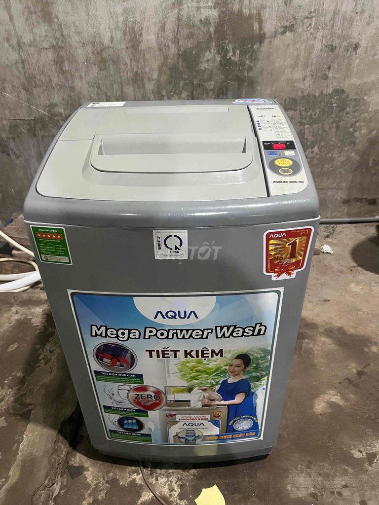 Máy giặt Aqua Mega Power Wash 7.2kg Xám. Mua bán Máy giặt tại Quận Cái Răng Cần Thơ được đăng bởi Cửa Hàng Điện Máy Điện Lạnh Gia Bảo hình 1