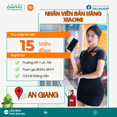 [An Châu] Tuyển nhân viên bán hàng Xiaomi