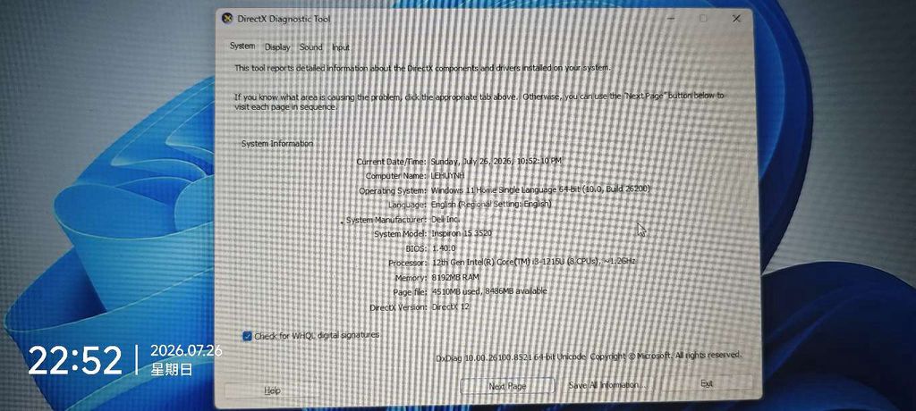 Dell Inspiron 15 3520 i3 8GB/256GB 15.6 inch. Mua bán Laptop tại Quận 7 Tp Hồ Chí Minh được đăng bởi Huỳnh Huỳnh hình 1