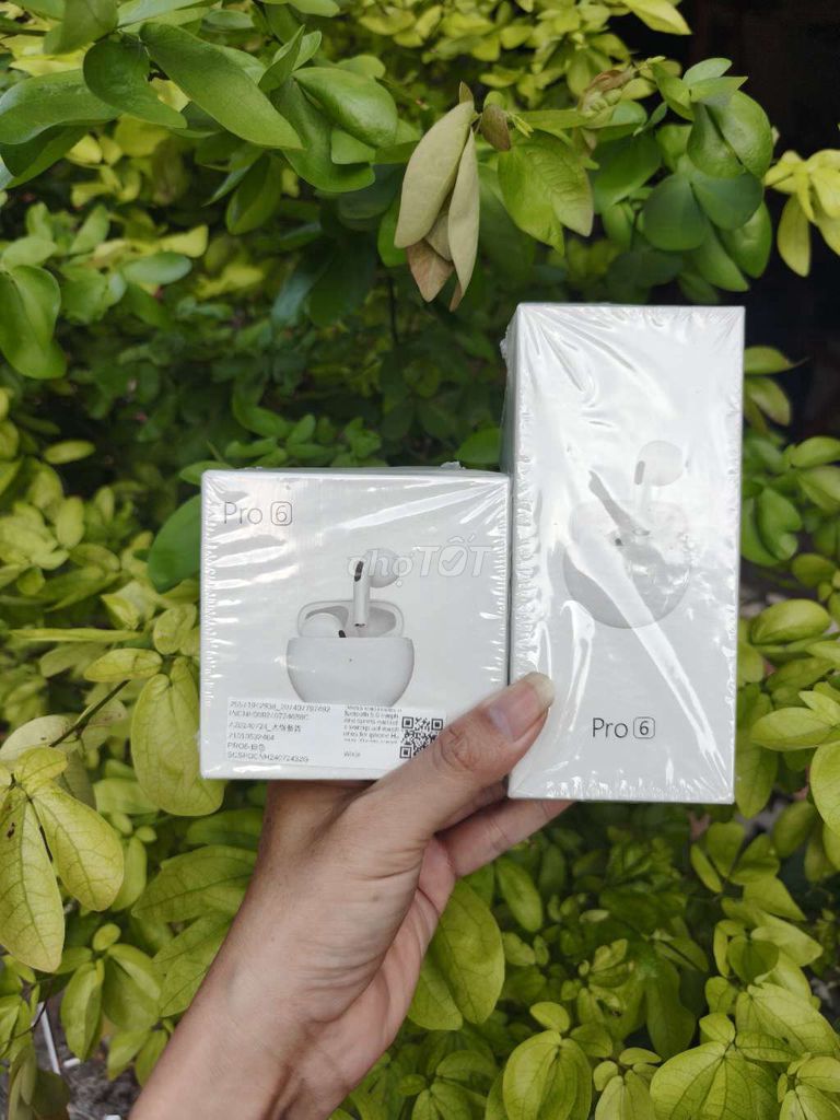 Tai nghe Bluetooth Pro 6 Trắng Mới 100%. Mua bán Tivi, Âm thanh tại Thành phố Thuận An Bình Dương được đăng bởi Tên chưa cung cấp hình 1