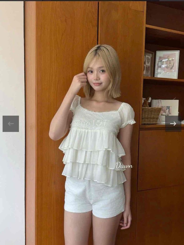 Áo kiểu Nữ Ren Trắng Size S. Mua bán Quần áo tại Huyện Tháp Mười Đồng Tháp được đăng bởi Ngọc Biên hình 1