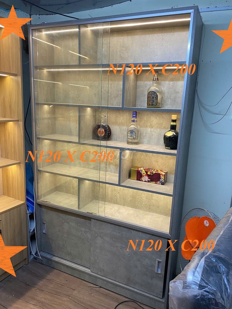 TỦ TRƯNG BÀY BÁN SẢN PHẨM 120x30x200 CÓ ĐÈN & KÍNH. Mua bán Tủ, kệ gia đình tại Quận Tân Bình Tp Hồ Chí Minh được đăng bởi NỘI THẤT VĂN PHÒNG và TỦ KỆ TRƯNG BÀY hình 1