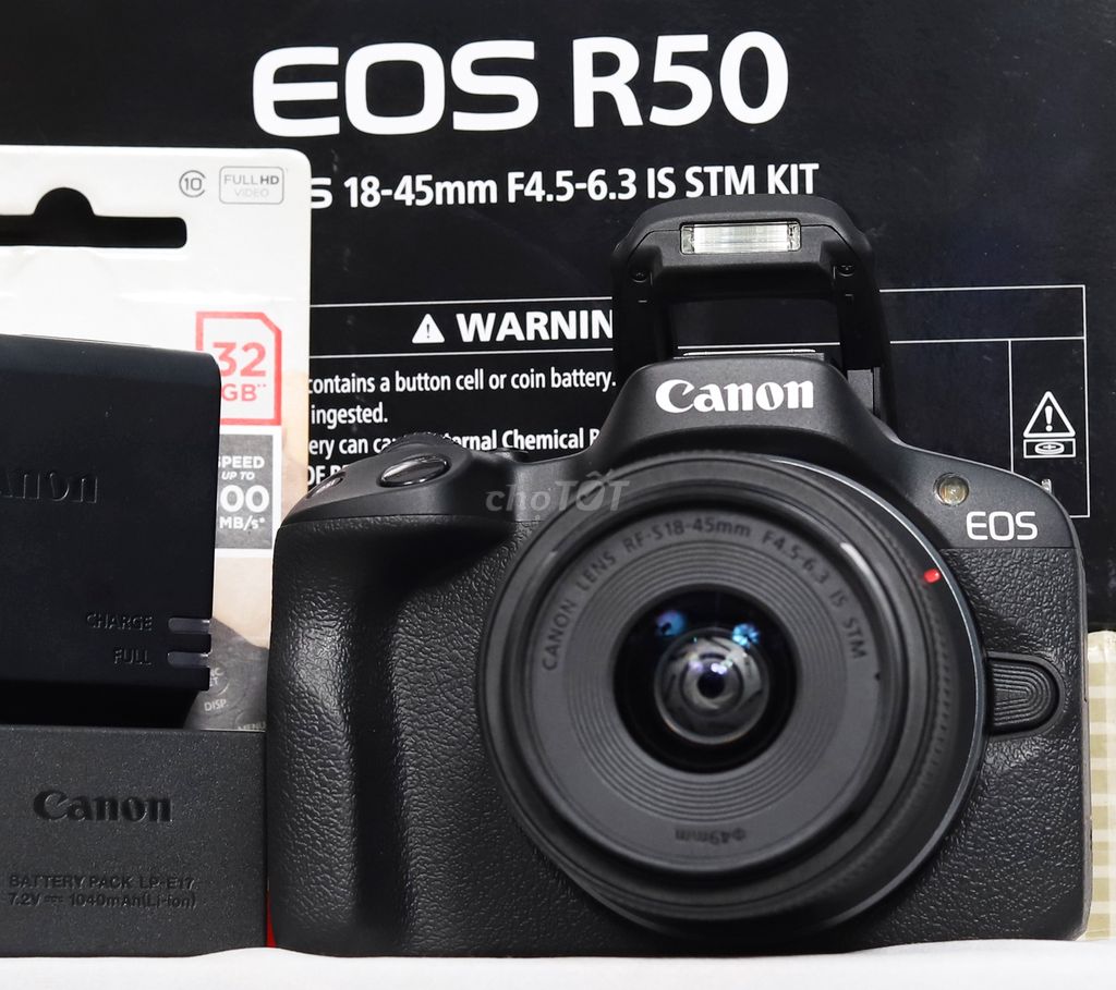 Canon R50 & 18-45 STM, BH 5/2026, NHƯ MỚI, Fulbox