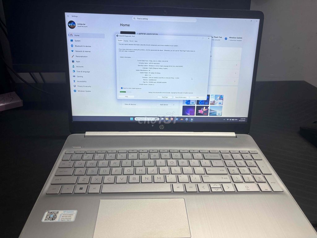Laptop HP 15s-fq5xx i3th12/16gb ram/512gb/15.6inch. Mua bán Laptop tại Quận Tân Phú Tp Hồ Chí Minh được đăng bởi Lê Hồng Hạnh hình 1
