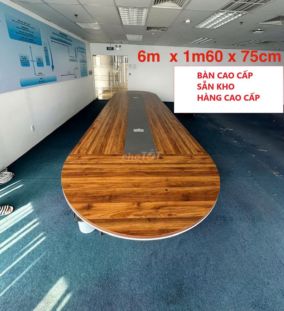 Bàn họp gỗ công nghiệp MDF 6mx1m6 cao cấp thanh lý. Mua bán Đồ dùng văn phòng tại Quận Bình Thạnh Tp Hồ Chí Minh được đăng bởi Kho Đồ cũ Phú Nhàn hình 1